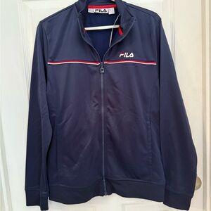 New Fila performance jacket zip up size small navy blue
